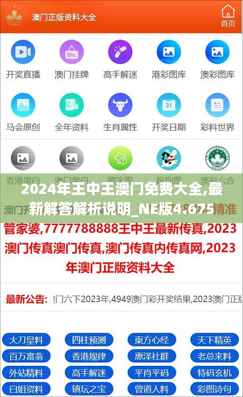 2024年王中王澳门免费大全,最新解答解析说明_NE版4.675