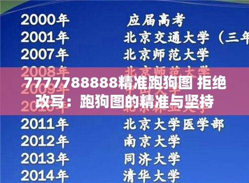 7777788888精准跑狗图 拒绝改写：跑狗图的精准与坚持