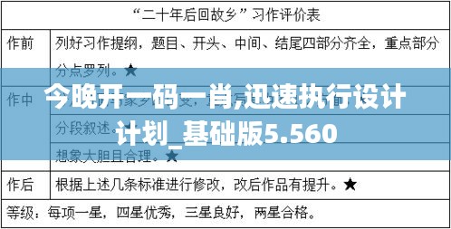 今晚开一码一肖,迅速执行设计计划_基础版5.560