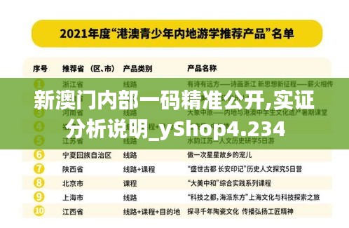 新澳门内部一码精准公开,实证分析说明_yShop4.234