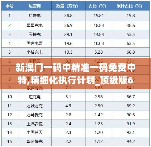 新澳门一码中精准一码免费中特,精细化执行计划_顶级版6.689