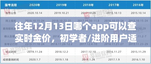 往年12月13日实时金价查询APP指南，初学者与进阶用户适用