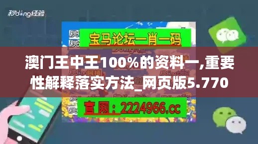 澳门王中王100%的资料一,重要性解释落实方法_网页版5.770