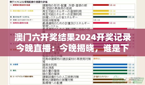 澳门六开奖结果2024开奖记录今晚直播：今晚揭晓，谁是下一个幸运儿？