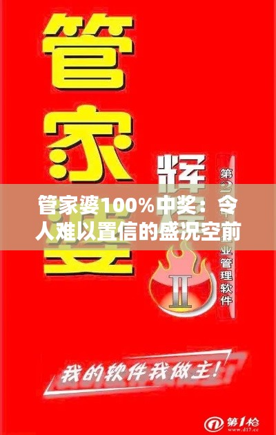 管家婆100%中奖：令人难以置信的盛况空前促销