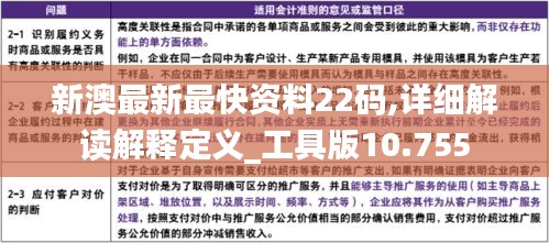 新澳最新最快资料22码,详细解读解释定义_工具版10.755