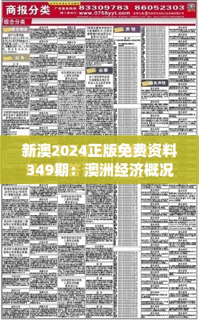 新澳2024正版免费资料349期：澳洲经济概况与发展前景