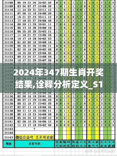 2024年347期生肖开奖结果,诠释分析定义_S18.388