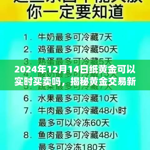 揭秘黄金交易新动向，纸黄金实时买卖指南（附2024年最新动向）