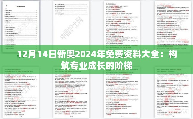 12月14日新奥2024年免费资料大全：构筑专业成长的阶梯