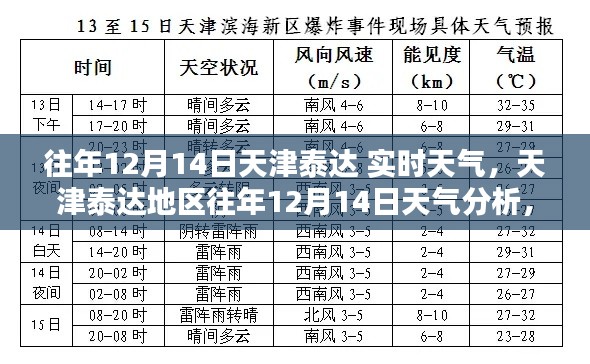 天津泰达地区往年12月14日天气深度解析，实时数据与观点阐述结合分析