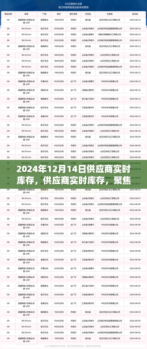 2024年12月14日供应商实时库存概览，行业变革与影响深度解析