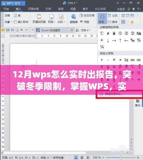 掌握WPS实时报告，冬季突破限制，展现魅力与力量