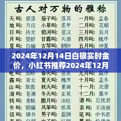 小红书推荐，2024年白银实时金价全解析