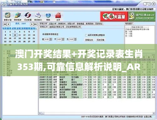 澳门开奖结果+开奖记录表生肖353期,可靠信息解析说明_AR版6.400