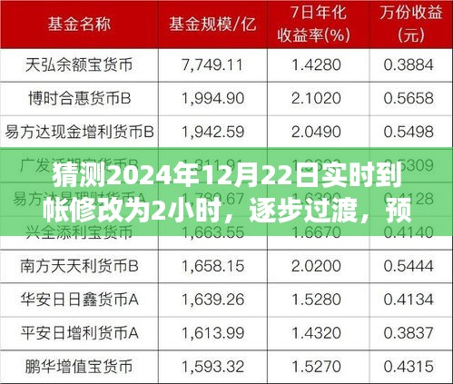 全方位解读，预测至2024年实时到帐转变为两小时到账的逐步过渡及影响分析