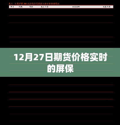 期货价格实时屏保更新通知，最新市场动态尽在掌握