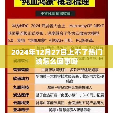 2024年12月27日热门不上原因解析