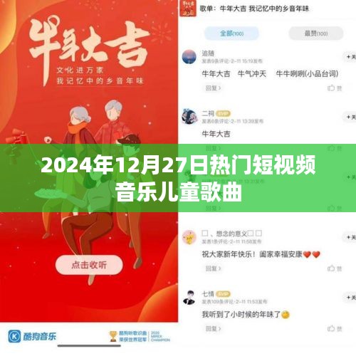 2024年热门儿童歌曲短视频音乐盘点