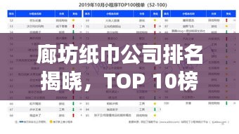 廊坊纸巾公司排名揭晓，TOP 10榜单全解析！