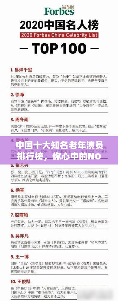 中国十大知名老年演员排行榜，你心中的NO.1是谁？