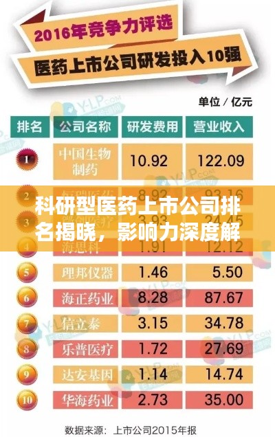 科研型医药上市公司排名揭晓，影响力深度解析