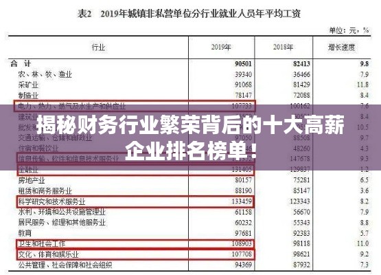 揭秘财务行业繁荣背后的十大高薪企业排名榜单！
