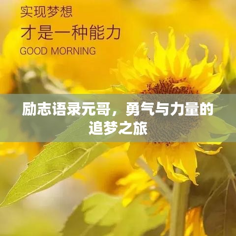 励志语录元哥，勇气与力量的追梦之旅