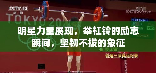 明星力量展现，举杠铃的励志瞬间，坚韧不拔的象征
