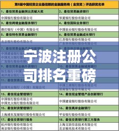 宁波注册公司排名重磅出炉，影响力深度解析