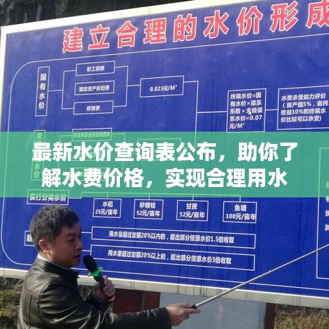 最新水价查询表公布，助你了解水费价格，实现合理用水