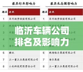临沂车辆公司排名及影响力深度解析，行业地位与影响力揭秘