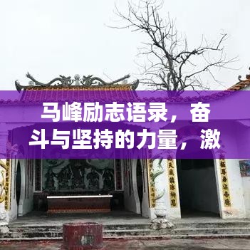 马峰励志语录，奋斗与坚持的力量，激发无限潜能！